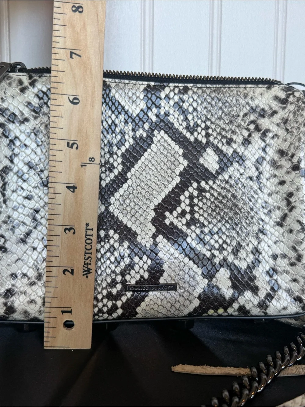 Rebecca Minkoff Avery Snake Print Leather Crossbody Bag NWT $228
